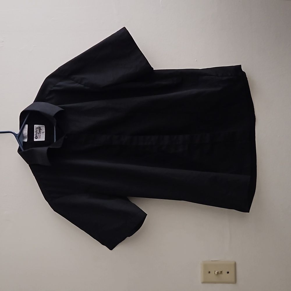 Large Kyle Thomas By Henry Segal Black Button Down Shirt